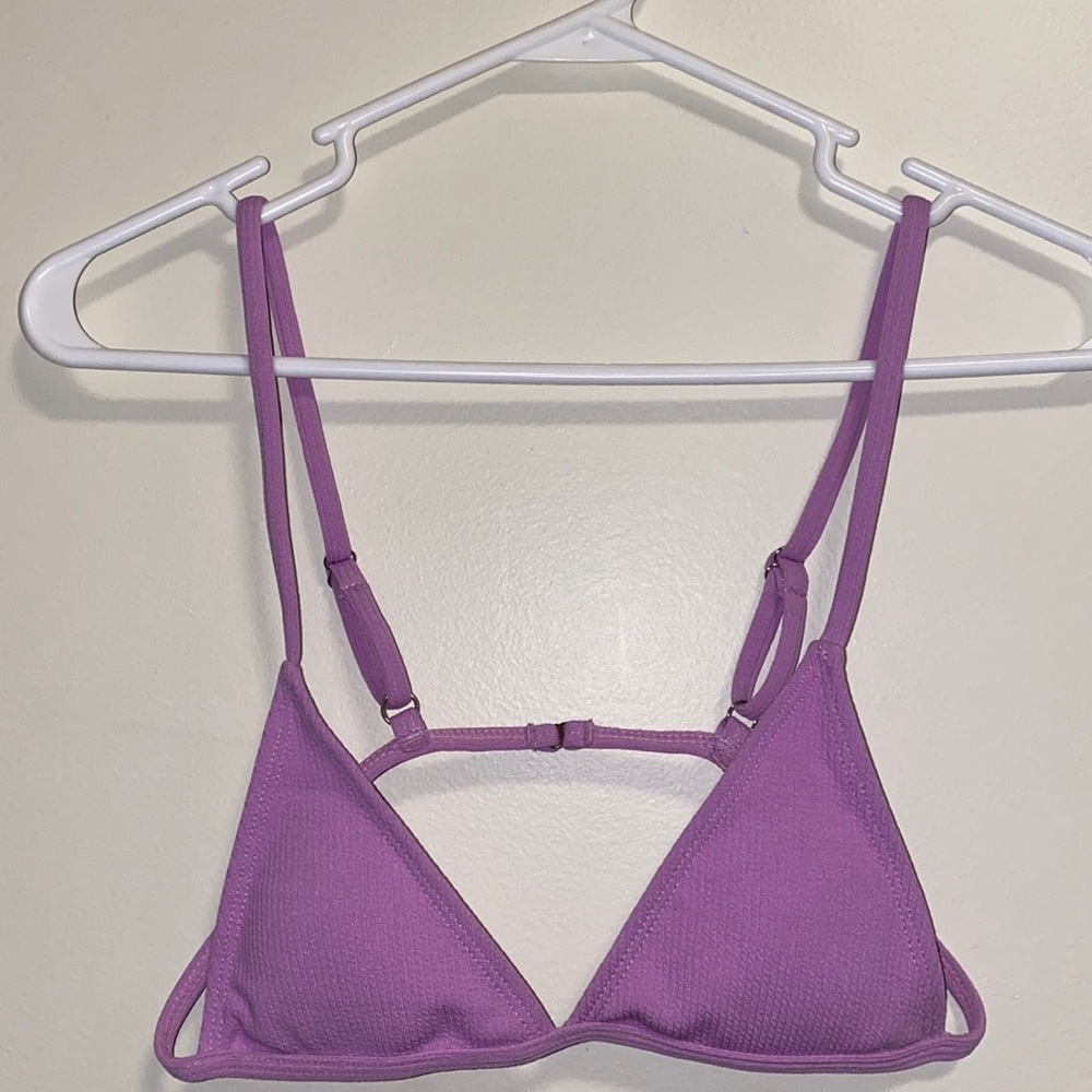 SHEIN Rib Triangle Purple 2pc Bikini Size Small
